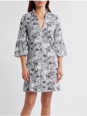 Lilly Pulitzer Hayes Shift Dress Onyx Rainforest Sketch Print